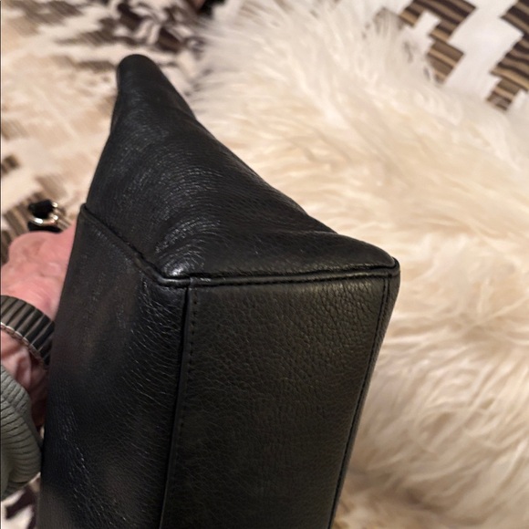 Coach Colette Black Pebbled Leather Tote - Picture 5 of 10